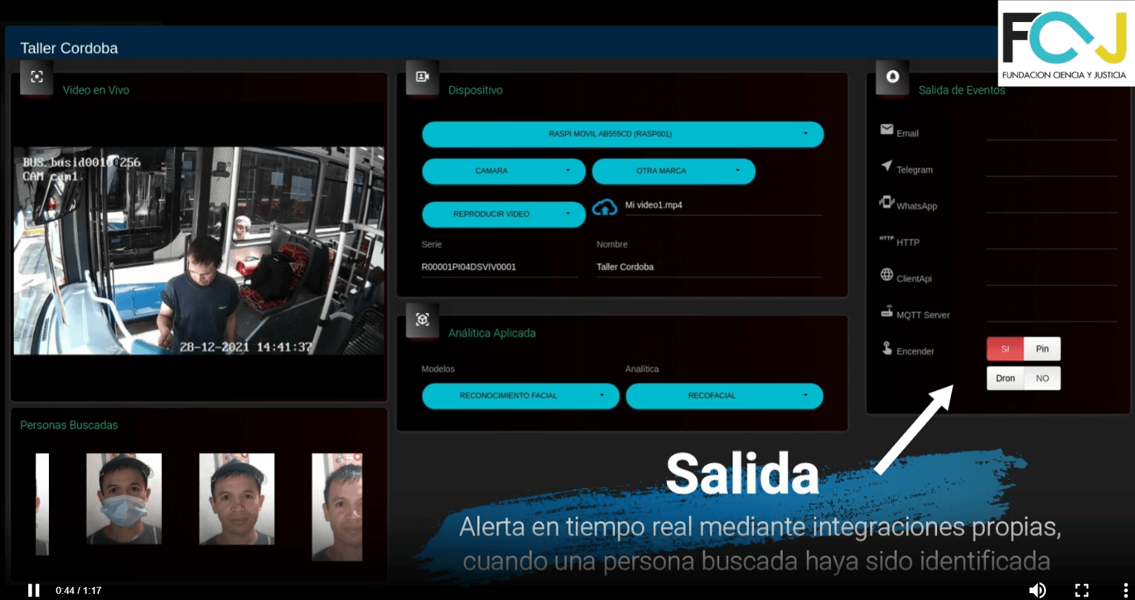 Identificacion de personas en transporte publico